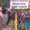 warga desa Sukowiyono Kec. Karangrejo melakukan aksi Penolakan Proyek Jalan Tol