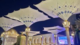 Situasi Masjid Ar-Rahman Kota Blitar Saat Malam Hari. (Sumber Foto Reporter Dinda)