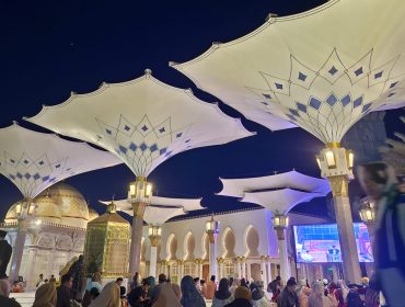 Situasi Masjid Ar-Rahman Kota Blitar Saat Malam Hari. (Sumber Foto Reporter Dinda)